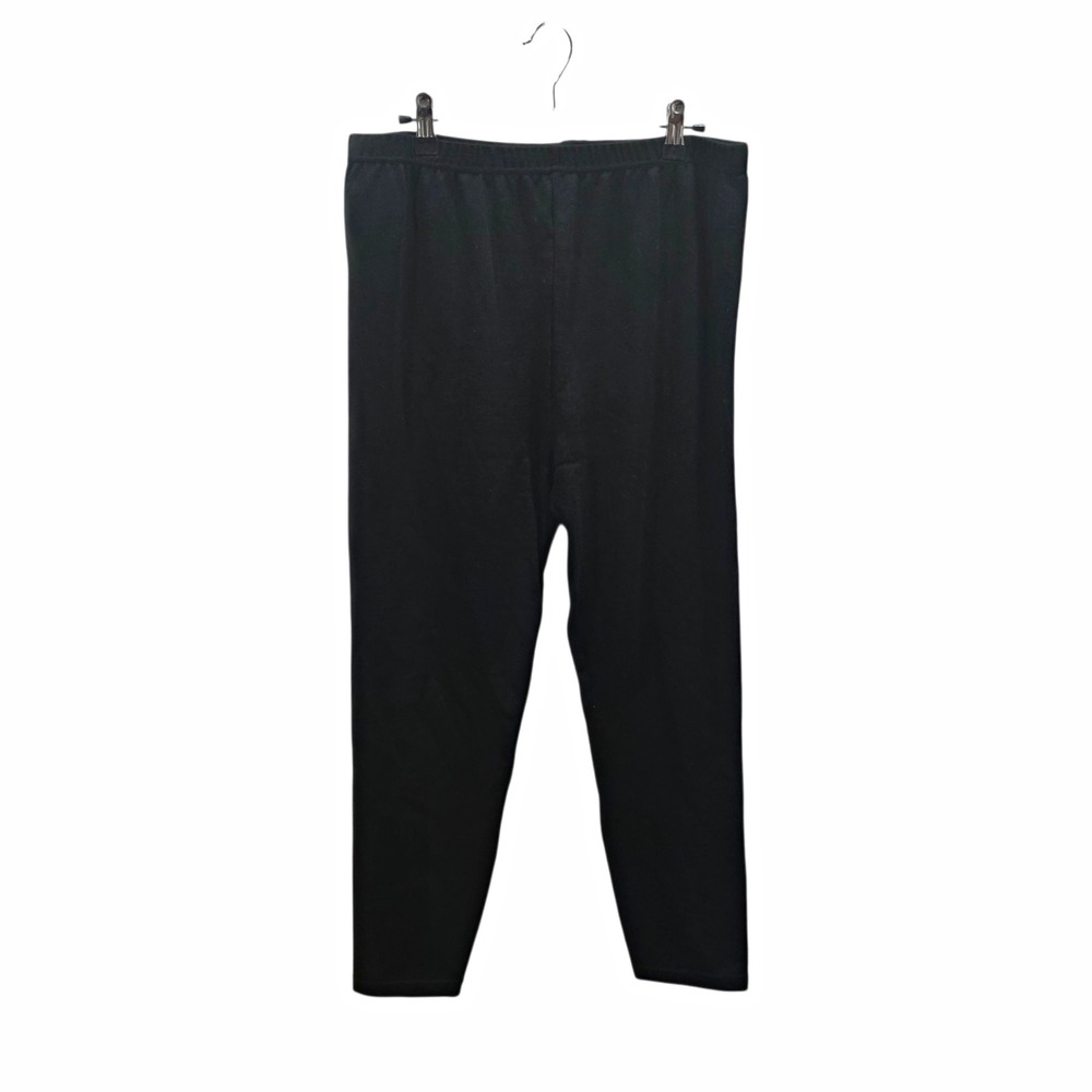 Vintage Hasyun Woolmark Wool Blend Black Knit Stirrup Leggings Pants Size 3